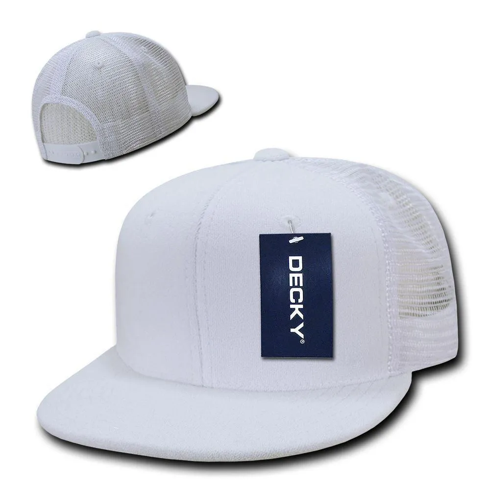 1 Dozen Flat Bill Terry 6 Panel Trucker Hats Caps High Crown Snapback Wholesale Lots