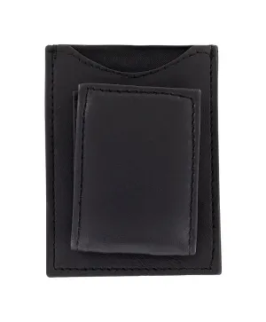 3 5/8" Black, Magnet Money Clip/Card Case, Leather, #M-1445