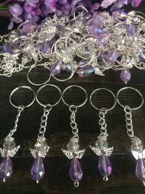 35pcs Angel keychain, christening favor, baptism angel favor keychains, recuerdos de bautizo