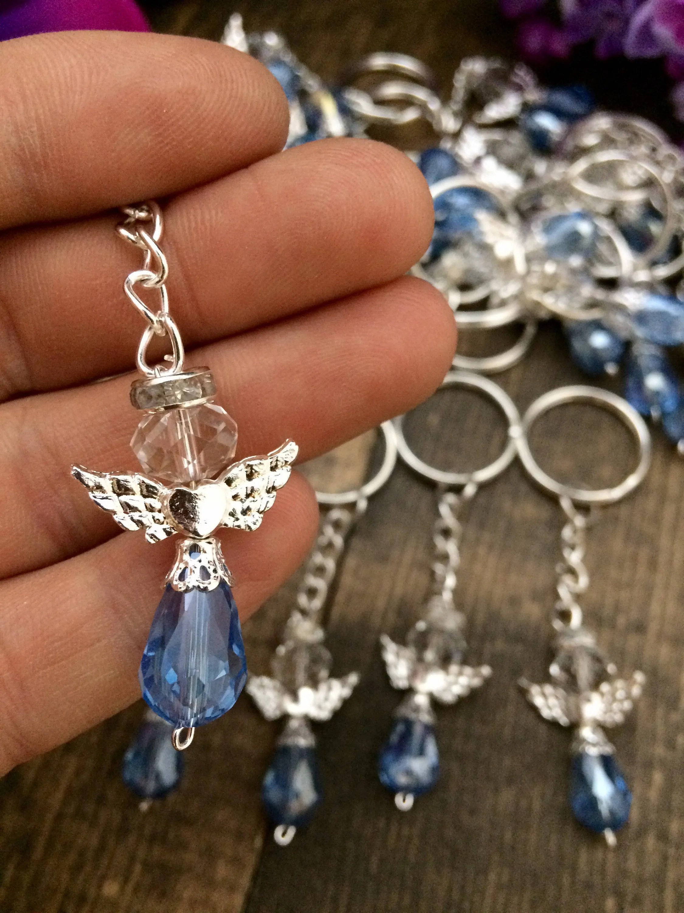 35pcs Angel keychain, christening favor, baptism angel favor keychains, recuerdos de bautizo
