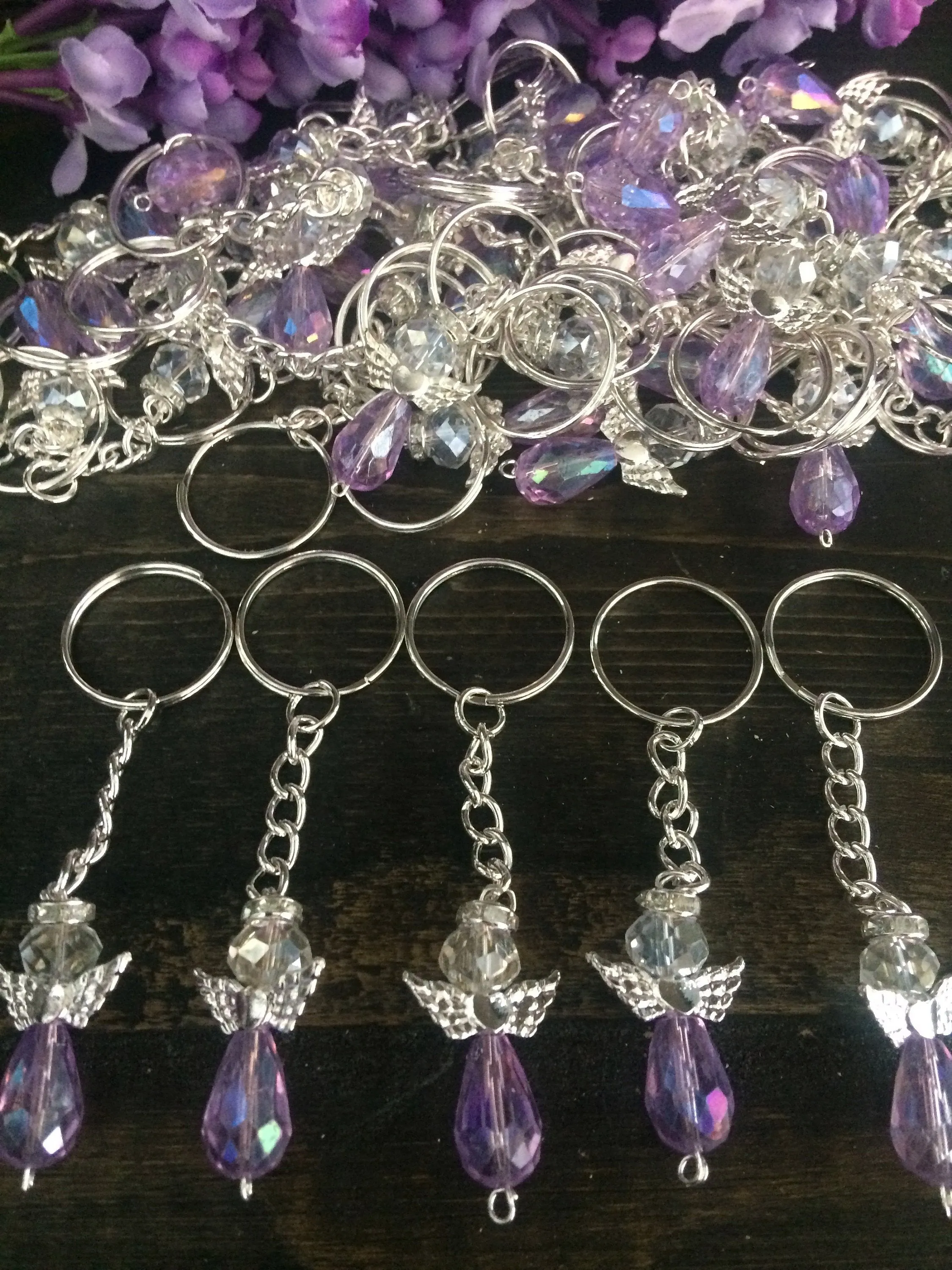 35pcs Angel keychain, christening favor, baptism angel favor keychains, recuerdos de bautizo