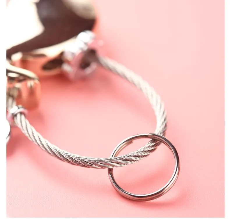 3D Whale Bag Pendant Trinket Key Ring for Lovers & Couples Gift