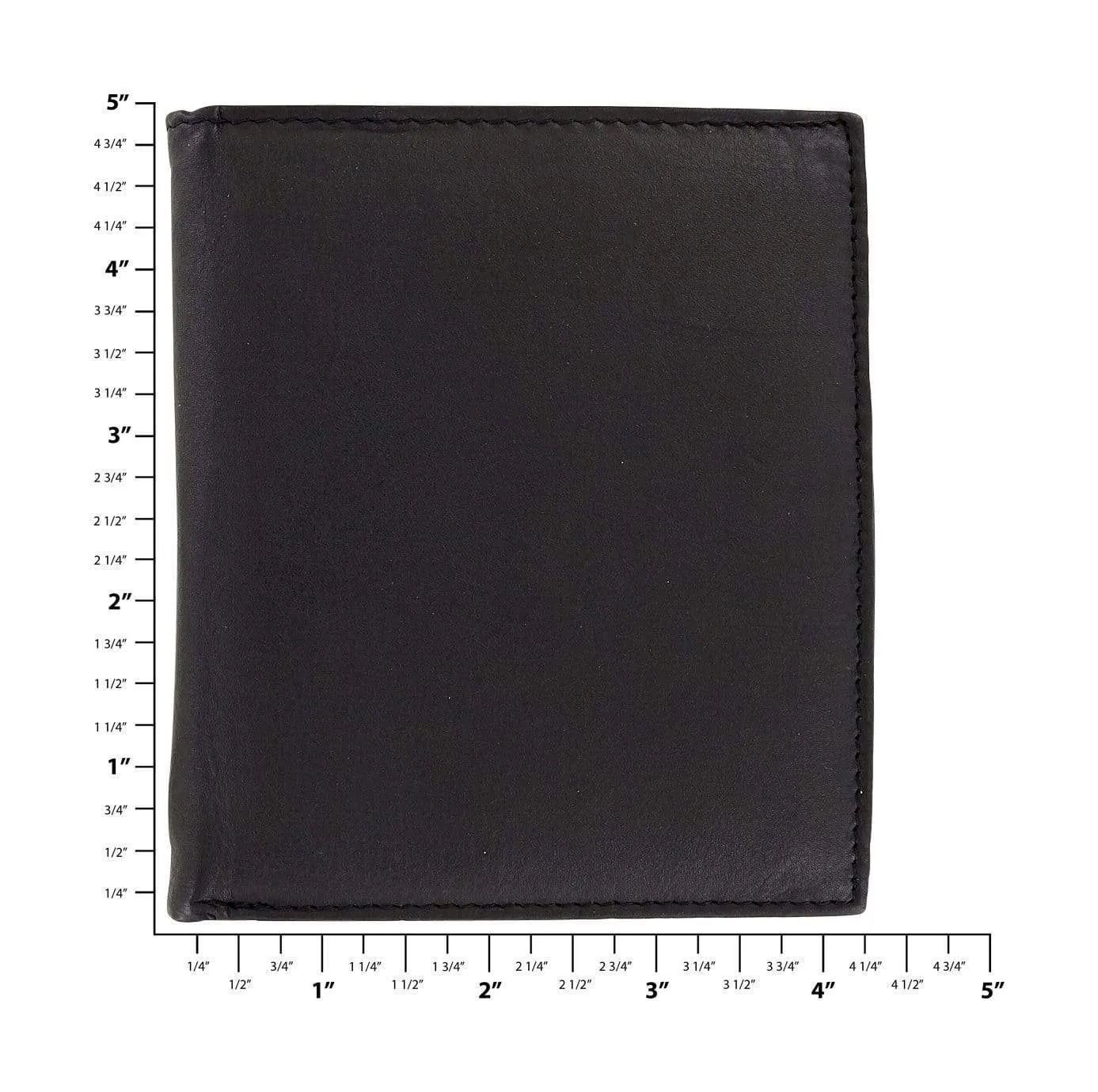 4" Black, RFID Shielded Giromy Samoni Hipster Wallet, Leather, #M-1659
