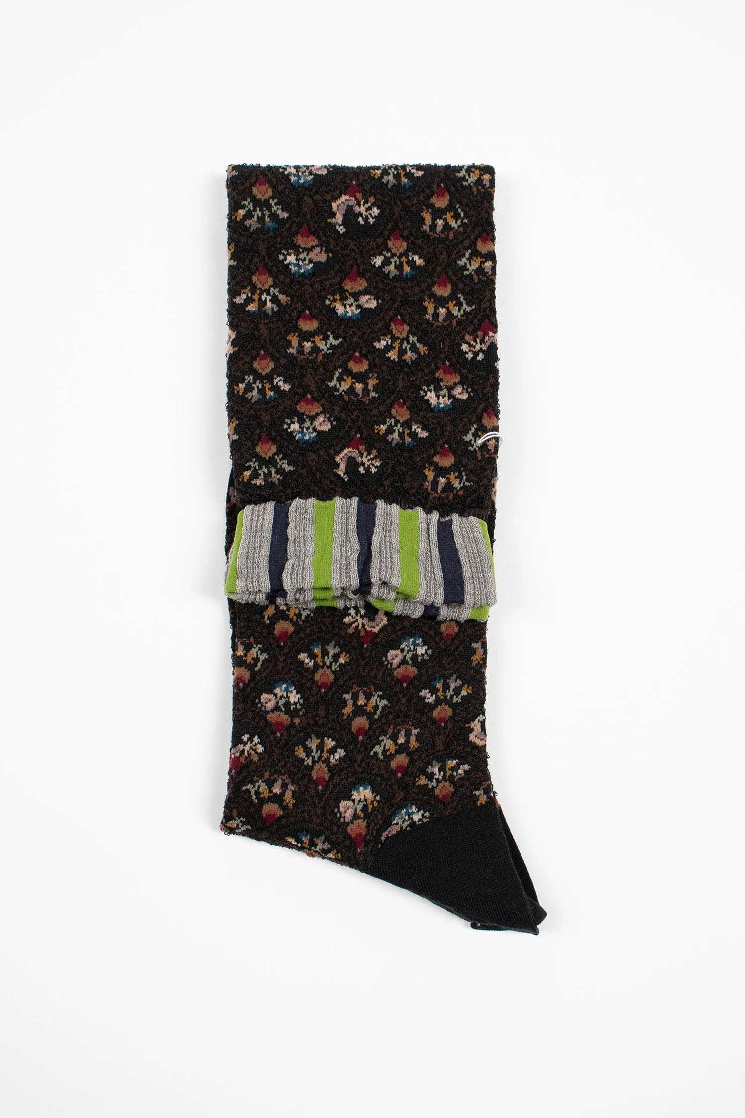 AM-501AHS Fun Fan Knee Sock Dark Brown