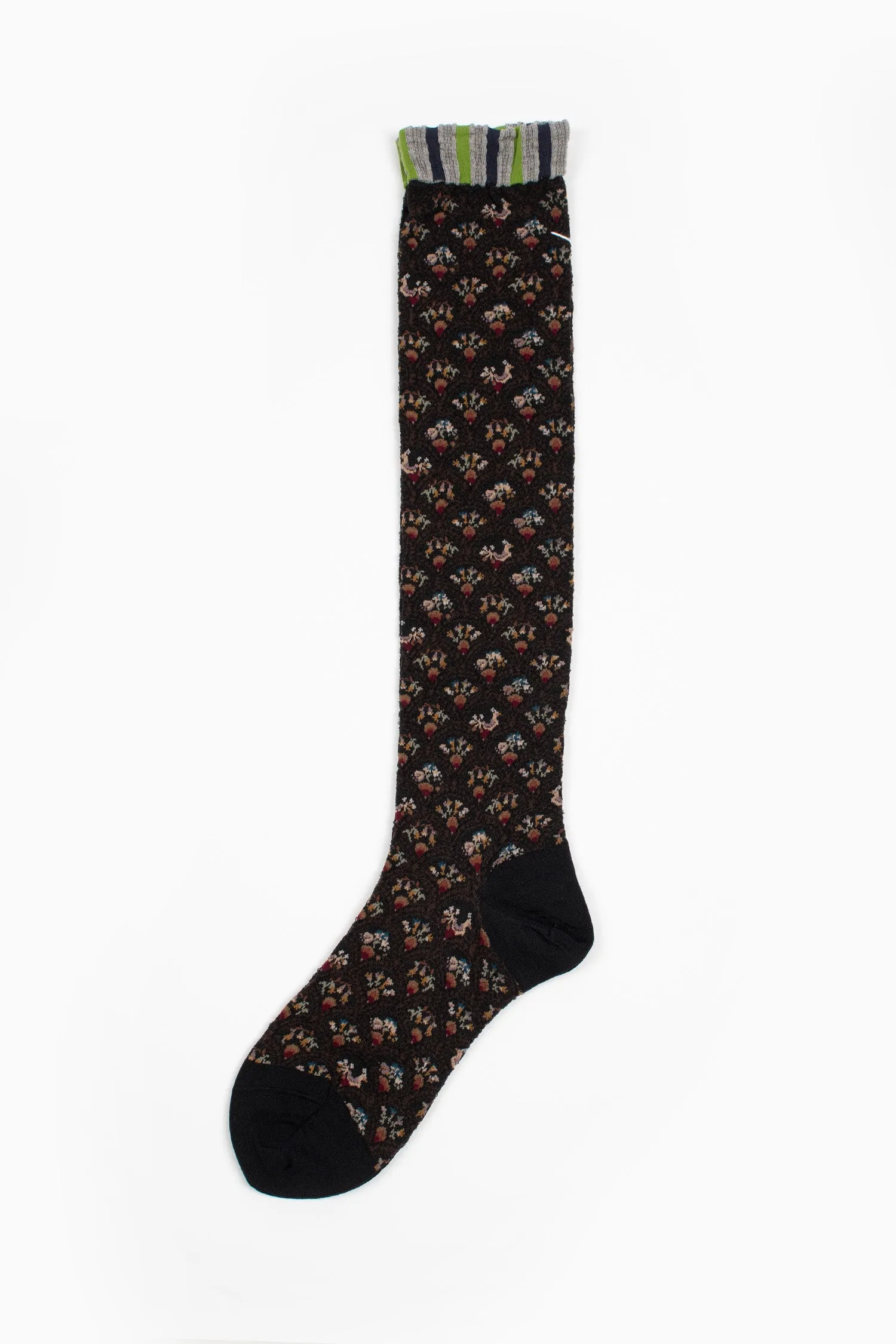 AM-501AHS Fun Fan Knee Sock Dark Brown