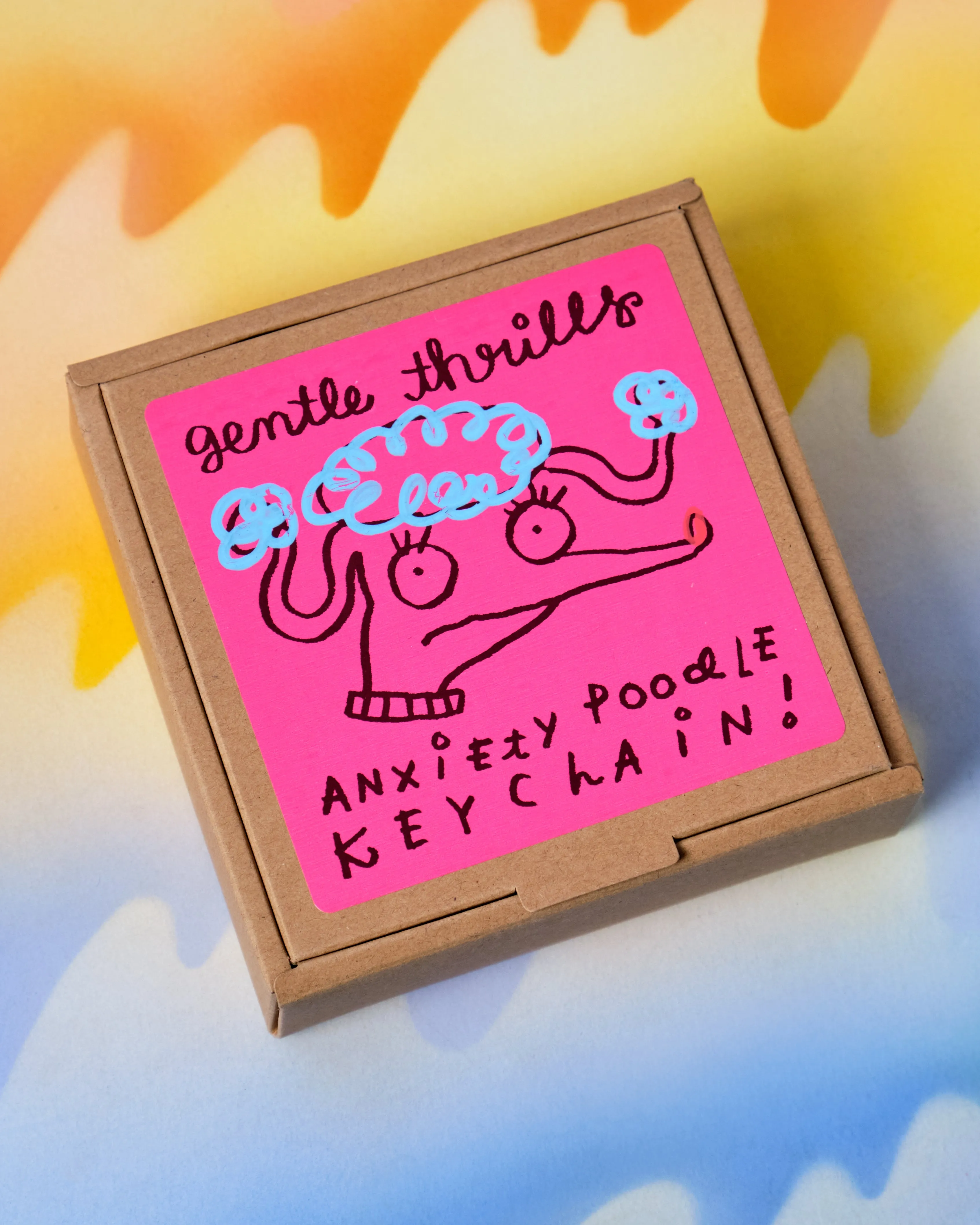 Anxiety Poodle Keychain