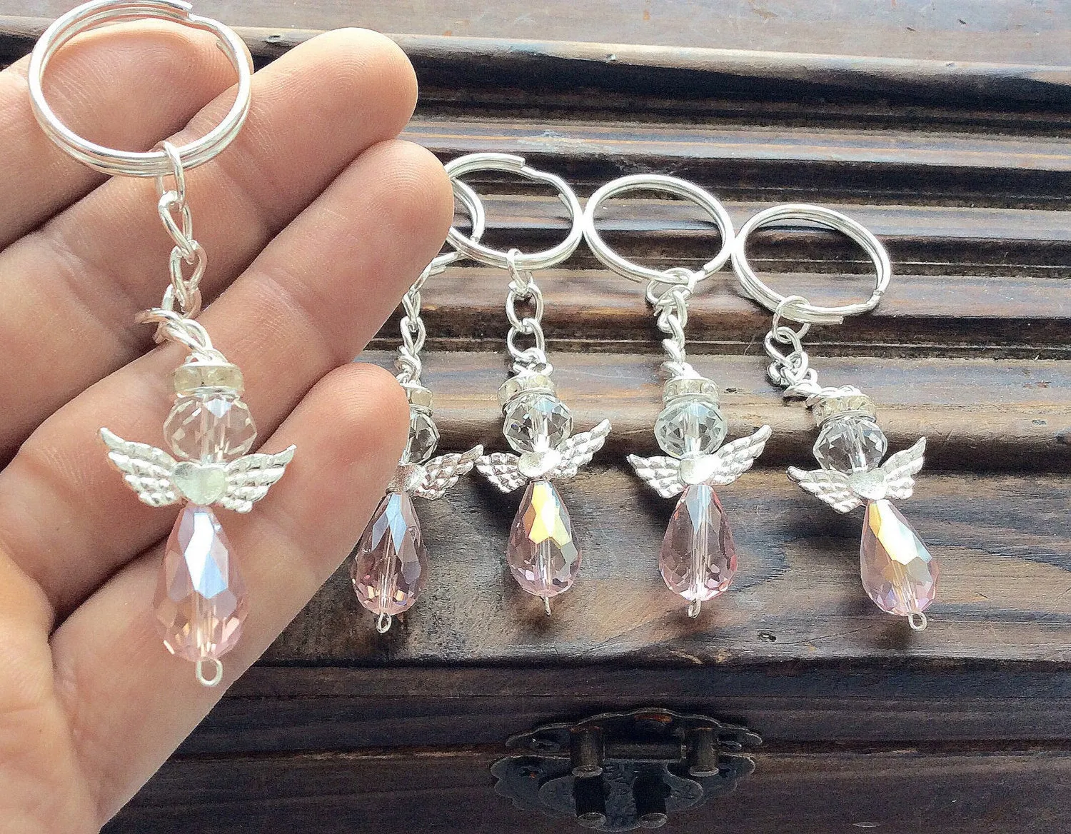 Baptism Favor /12pcs Angel keychain/christening favor/baptism angel favor keychains/recuerdos de bautizo