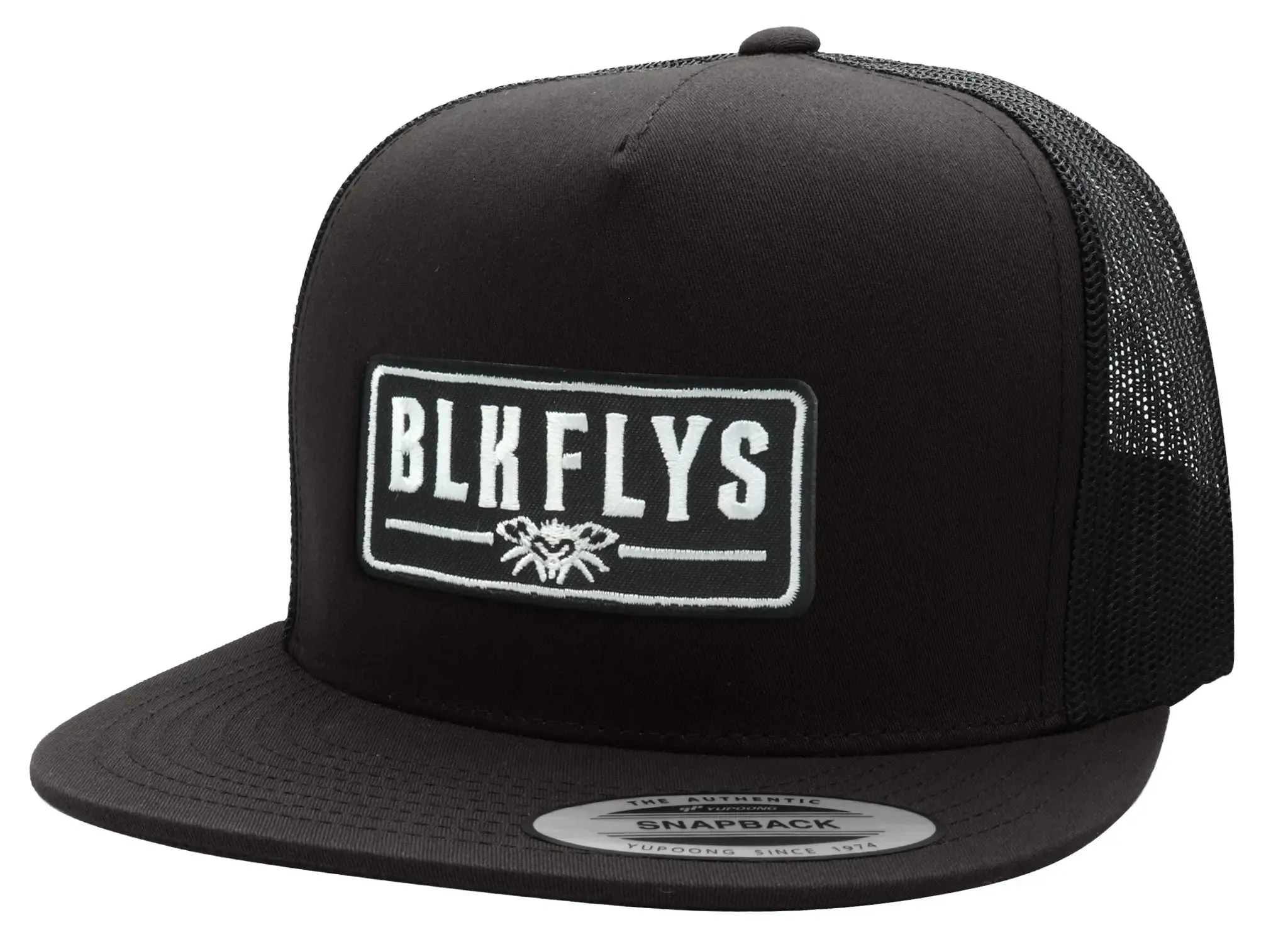 Blk Flys Patch Trucker