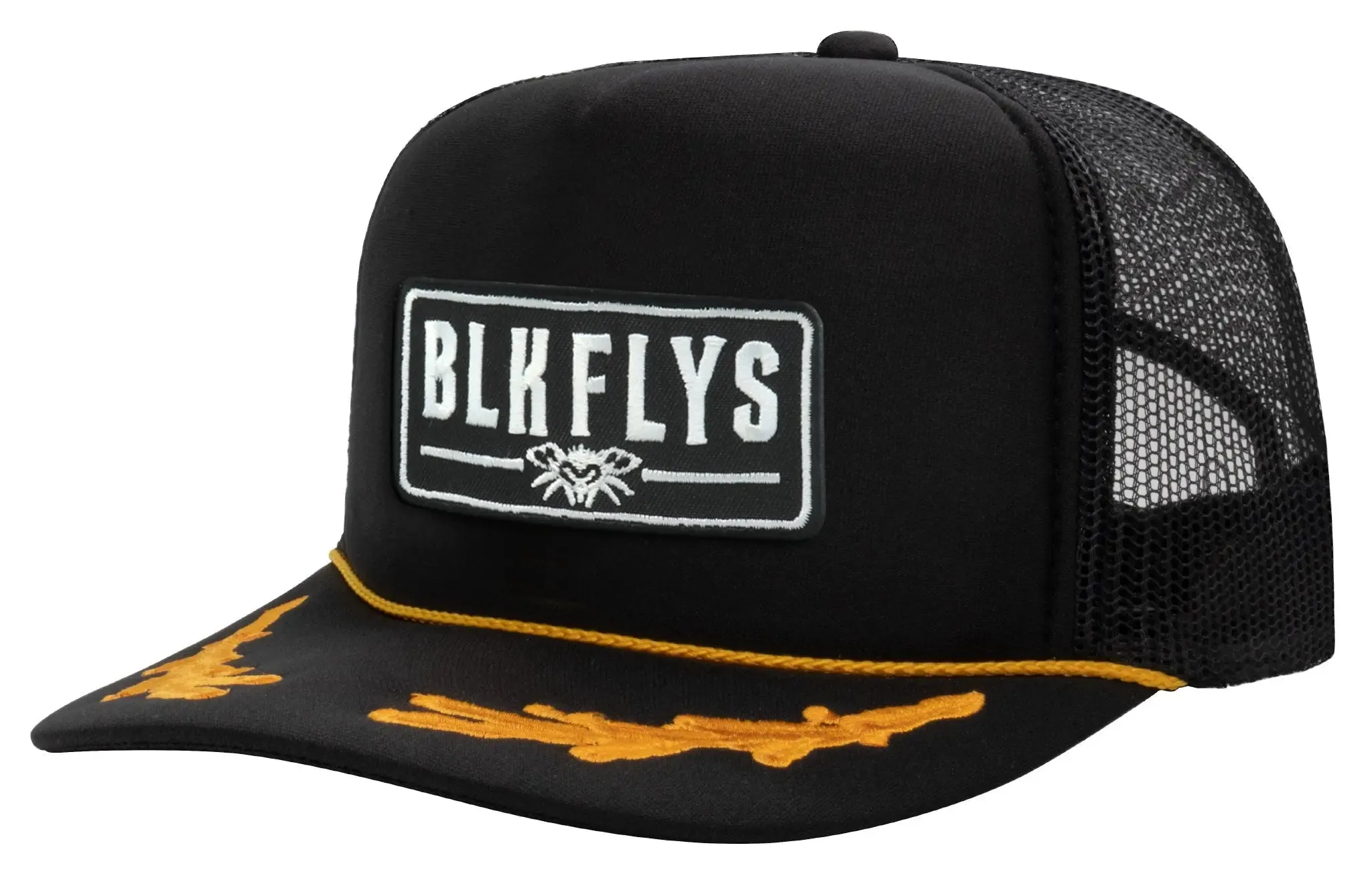Blk Flys Patch Trucker