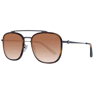 BMW Men's Sunglasses - Havana Aviator Metal Full Rim Frame Brown Lens | BW0015 08F