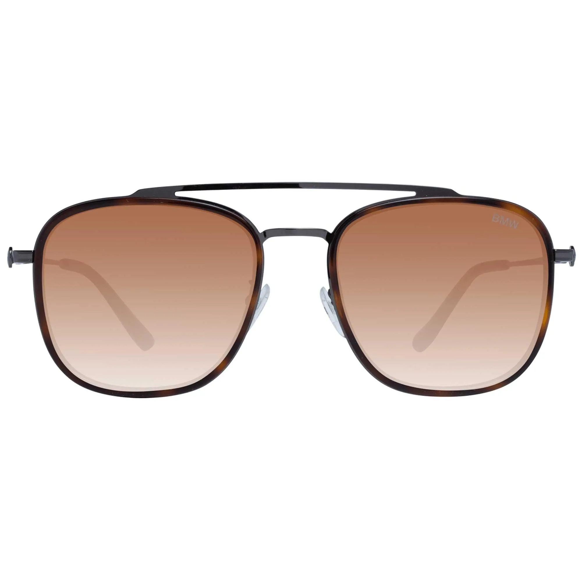 BMW Men's Sunglasses - Havana Aviator Metal Full Rim Frame Brown Lens | BW0015 08F