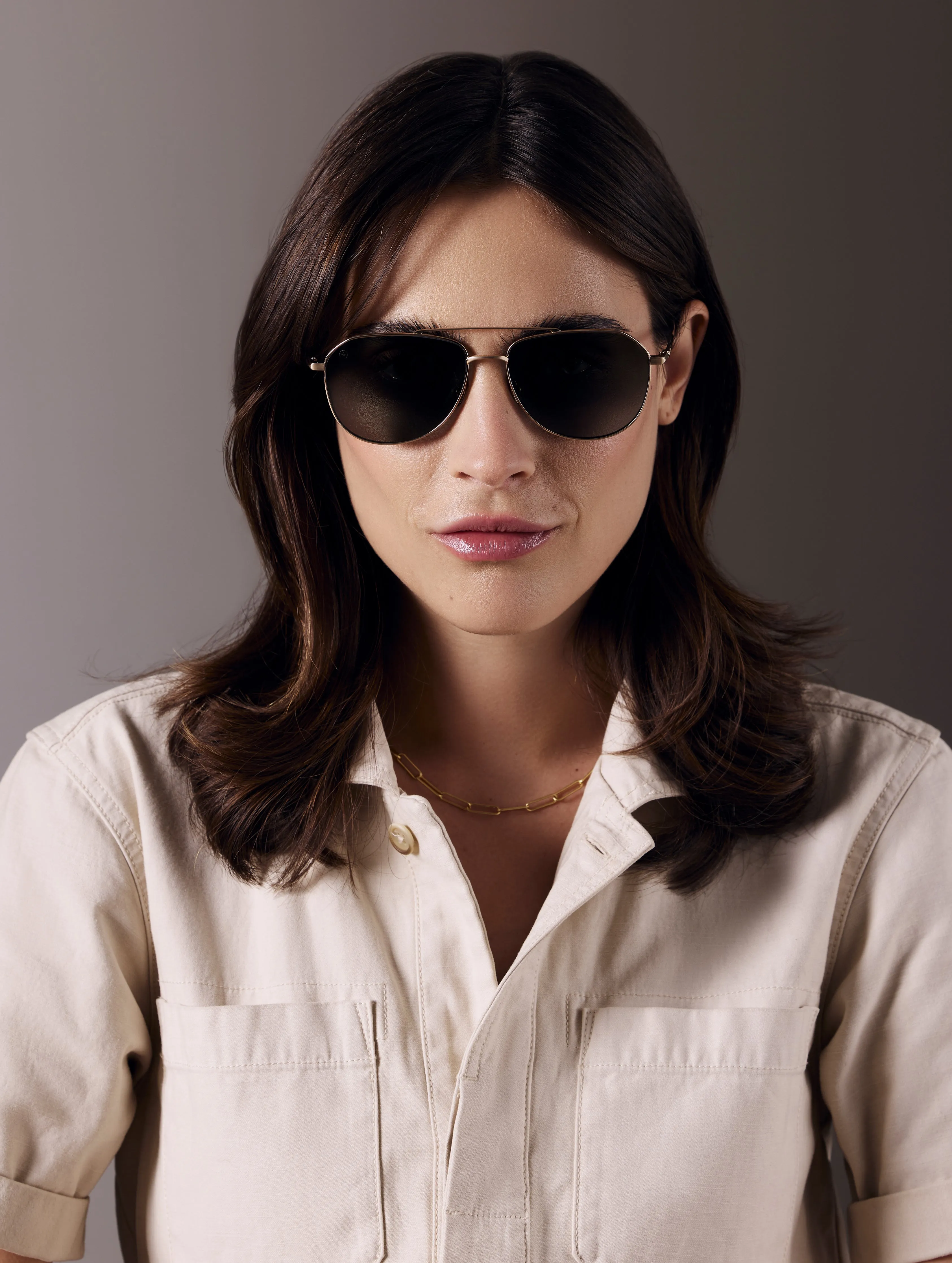 Bryce Sunglass - Brushed Gold (Deep G15 Lens)