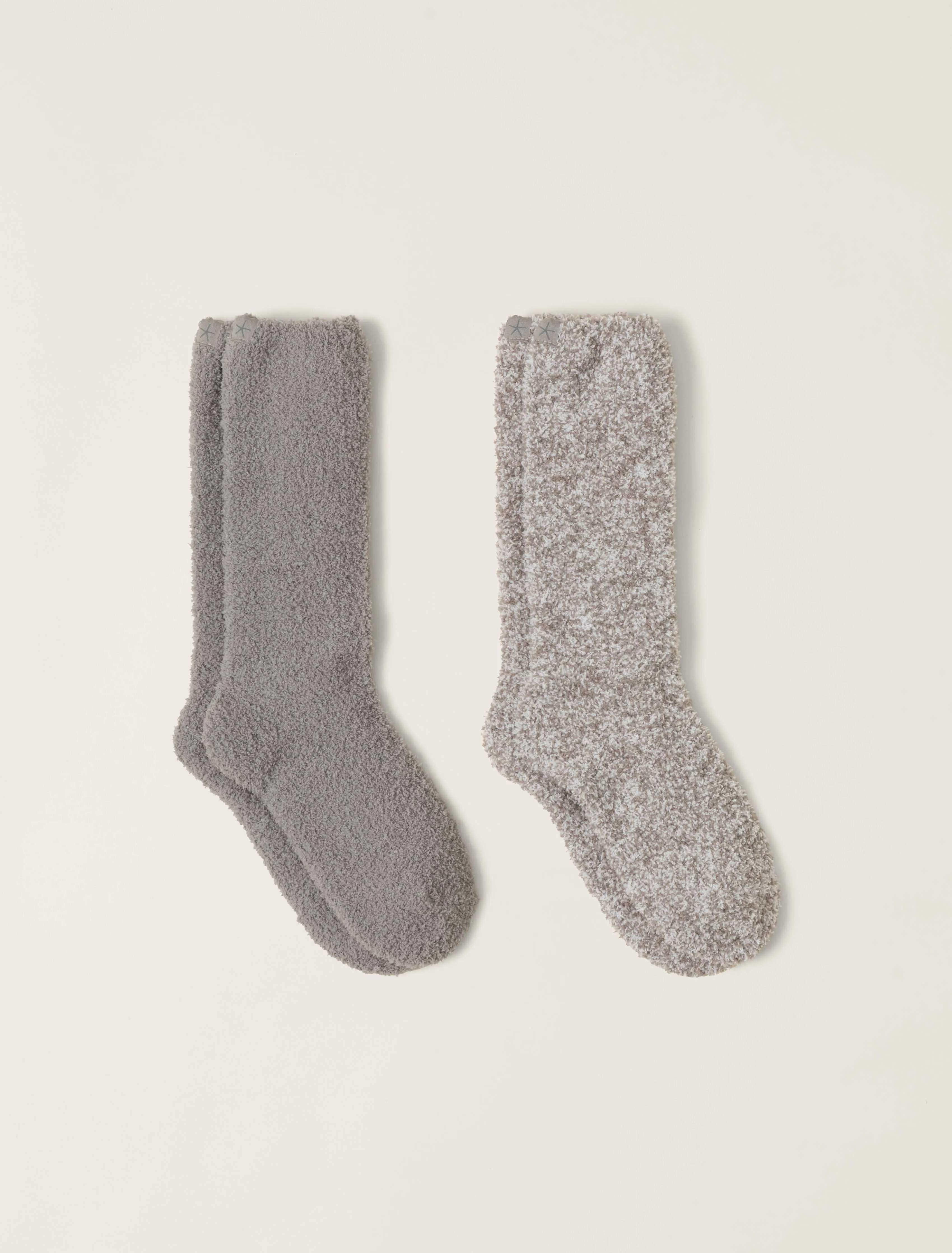 CozyChic® 2 Pair Sock Set - Pewter Multi