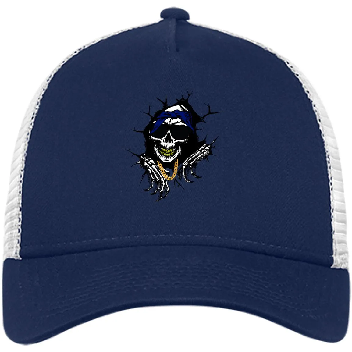 CRIP SKULL Snapback Trucker Cap