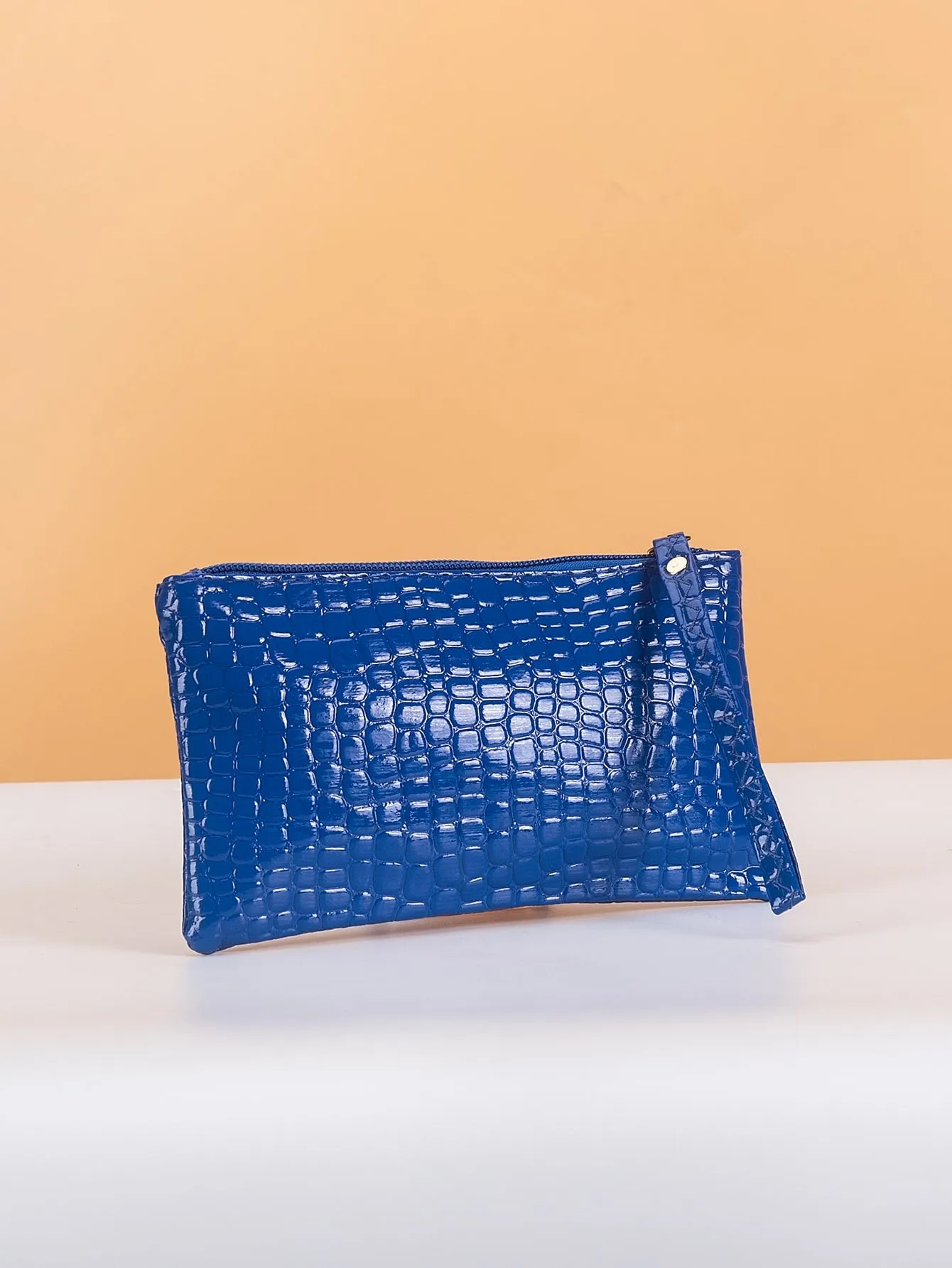 Croc Embossed Zipper Coin Purse Mini Bag Change Pouch Small Coin Case