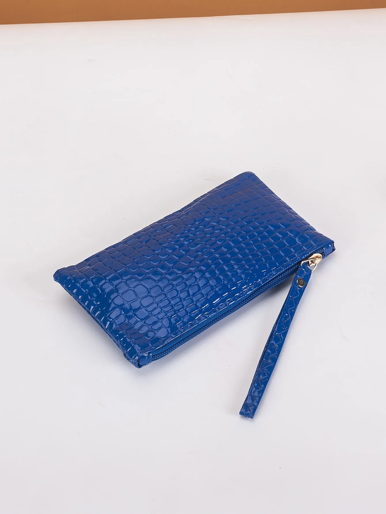 Croc Embossed Zipper Coin Purse Mini Bag Change Pouch Small Coin Case
