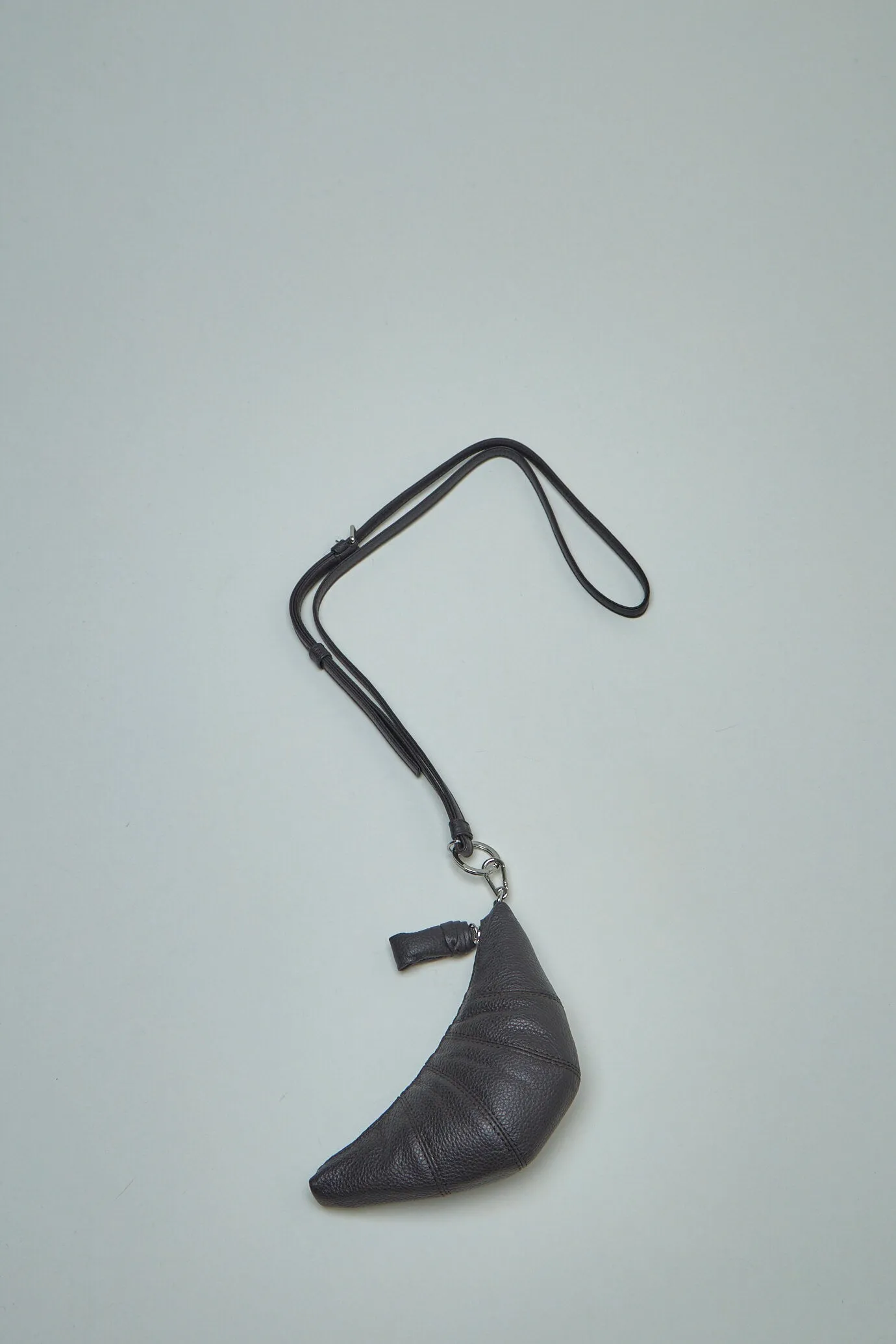 Crossbody Croissant Coin Purse Soft Grained Leather
