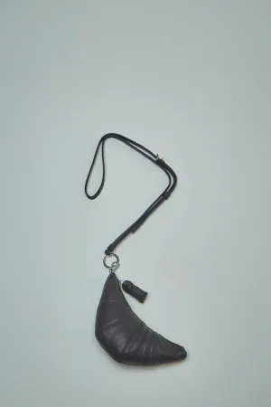 Crossbody Croissant Coin Purse Soft Grained Leather