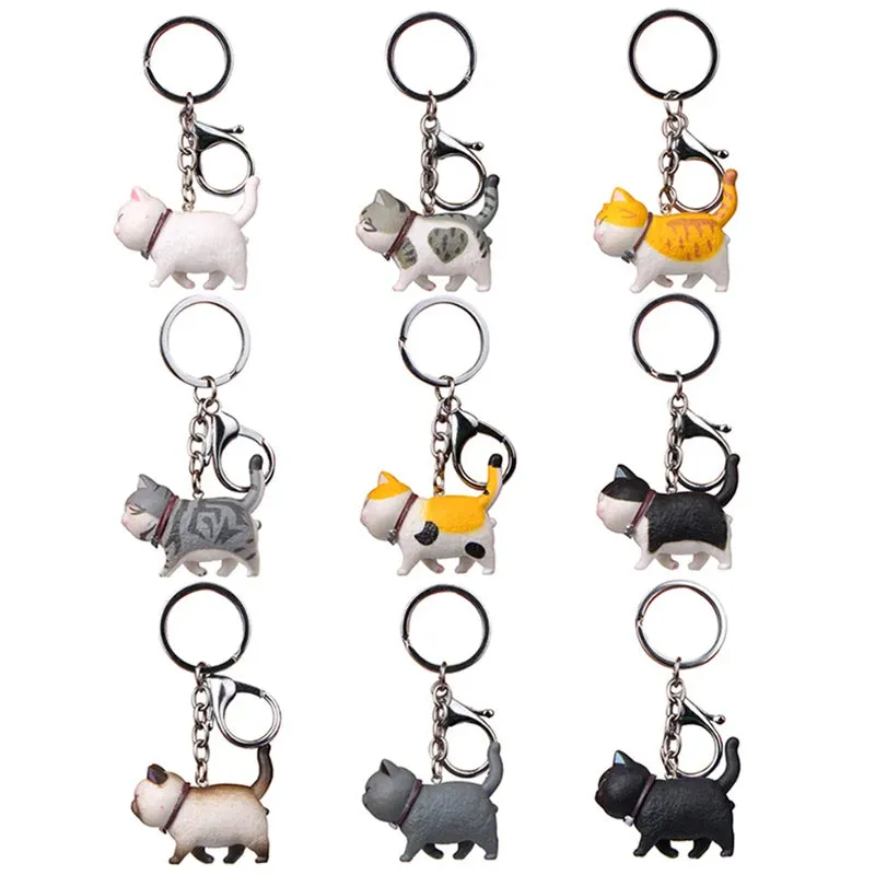 Cute Cat Keychains Collection – Assorted Styles for Cat Lovers