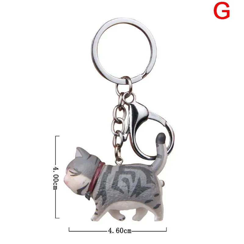 Cute Cat Keychains Collection – Assorted Styles for Cat Lovers