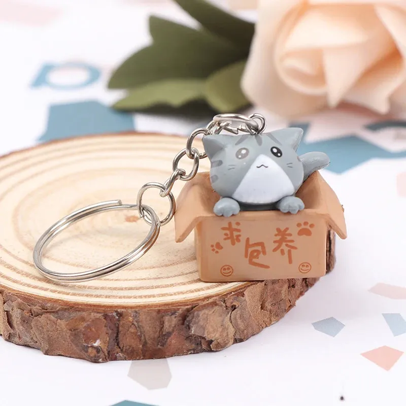 Cute Cat Keychains Collection – Assorted Styles for Cat Lovers