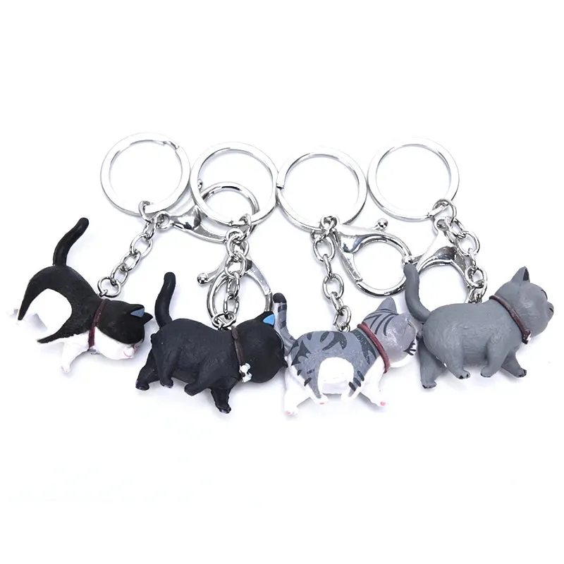 Cute Cat Keychains Collection – Assorted Styles for Cat Lovers