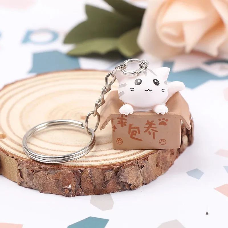 Cute Cat Keychains Collection – Assorted Styles for Cat Lovers