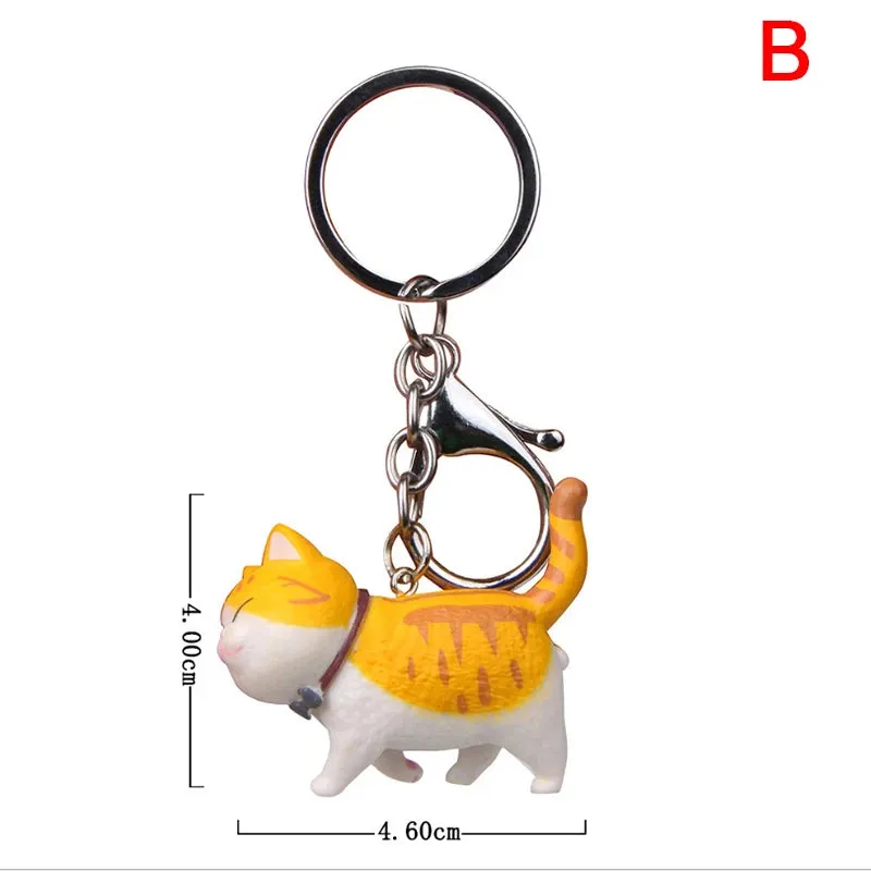 Cute Cat Keychains Collection – Assorted Styles for Cat Lovers
