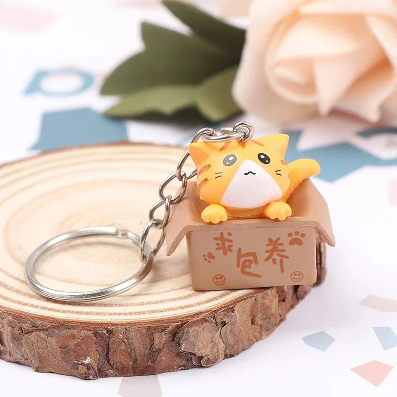 Cute Cat Keychains Collection – Assorted Styles for Cat Lovers