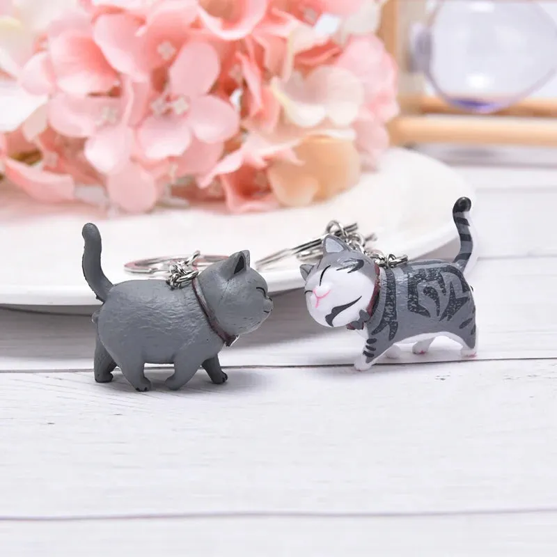 Cute Cat Keychains Collection – Assorted Styles for Cat Lovers