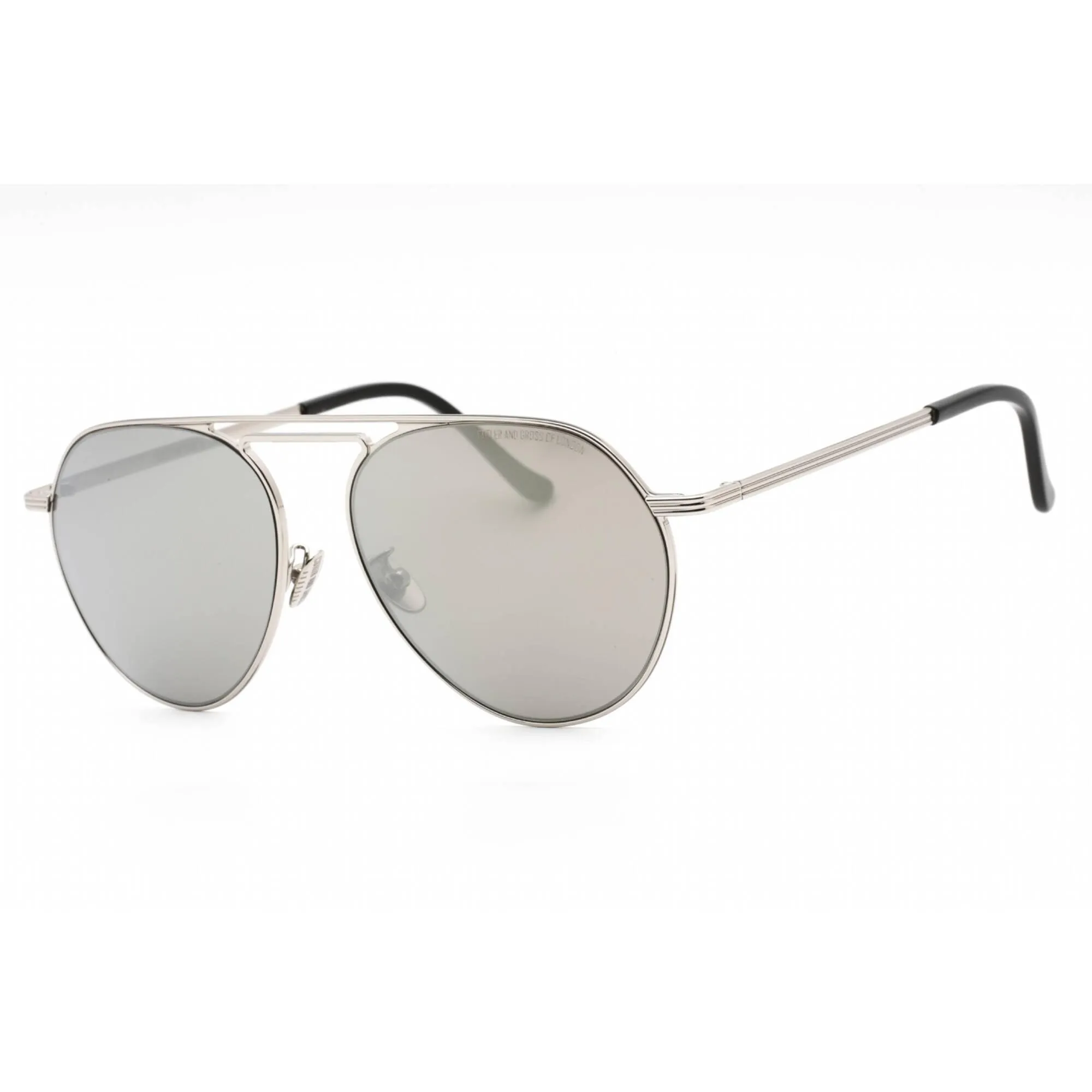 Cutler and Gross Women's Sunglasses - Silver/Black Metal Aviator Frame | CG1309S 002