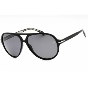 David Beckham Men's Sunglasses - Black Aviator Acetate Frame Grey Lens | DB 1091/S 807