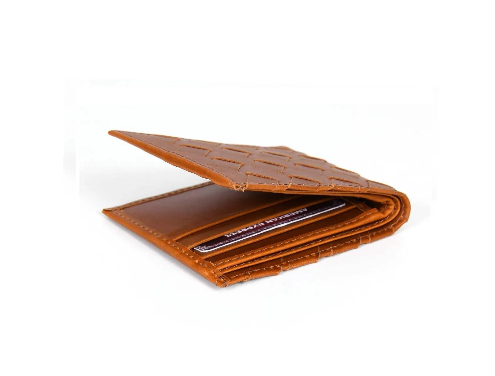 Detroit  Leather Bi-fold Mens Wallet - Chestnut