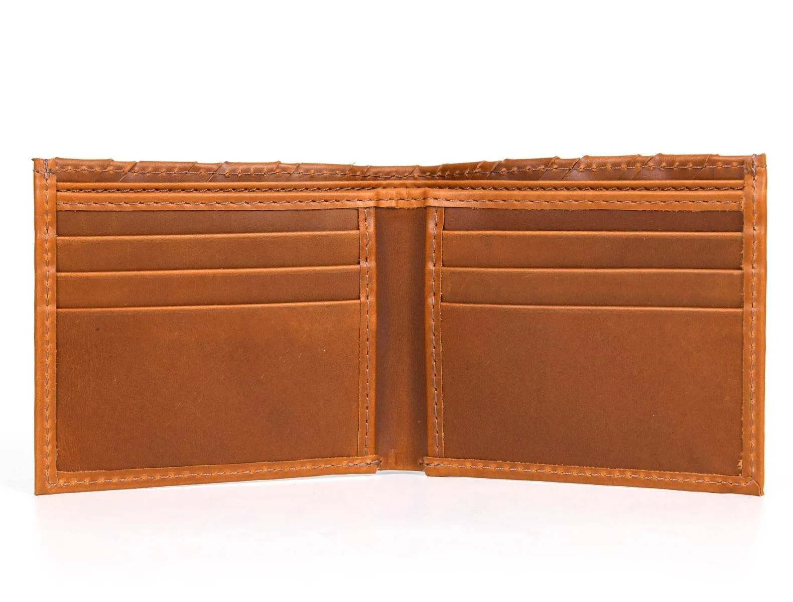 Detroit  Leather Bi-fold Mens Wallet - Chestnut