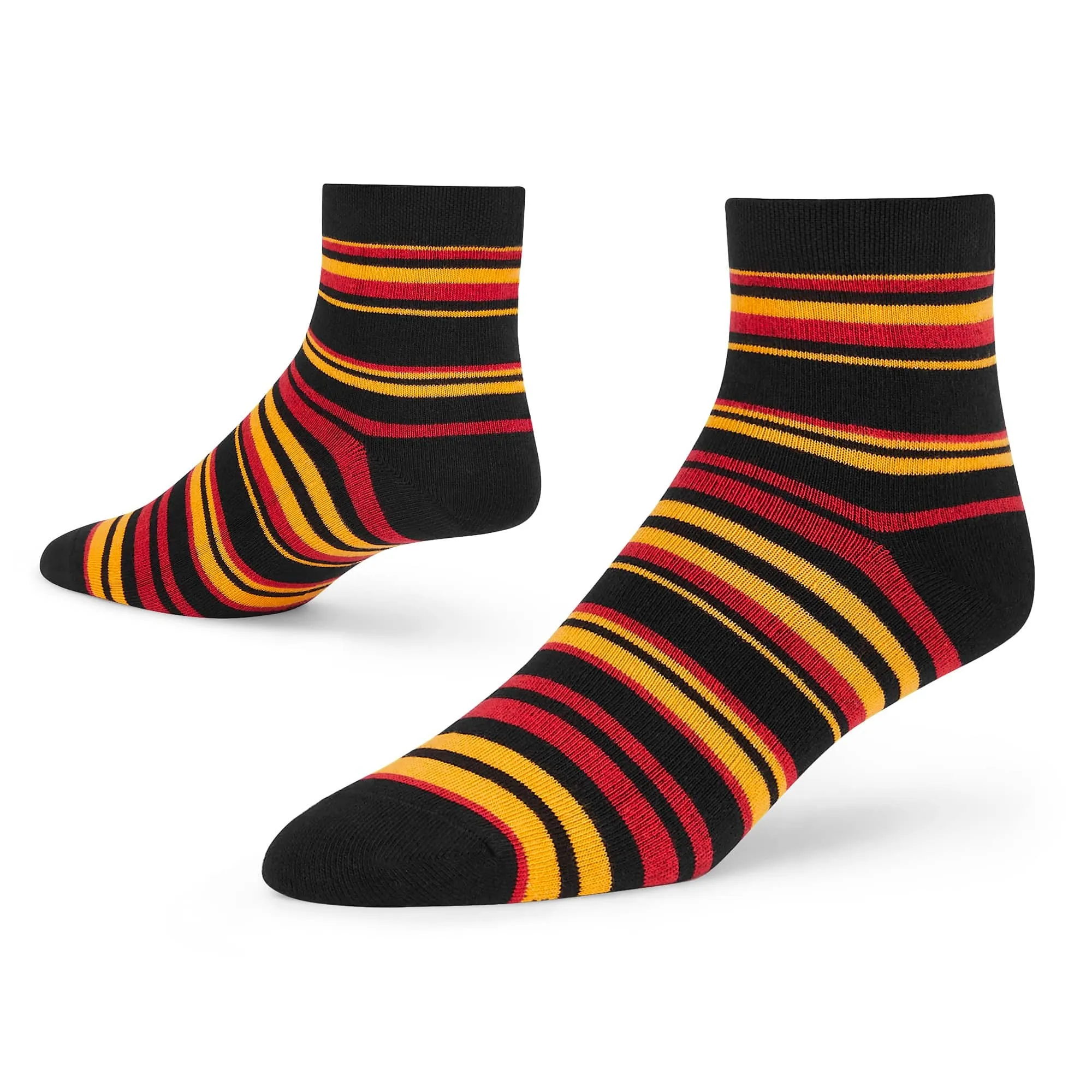 Dynamic Striped Cotton Socks - Pack of 4 in Vibrant Hues