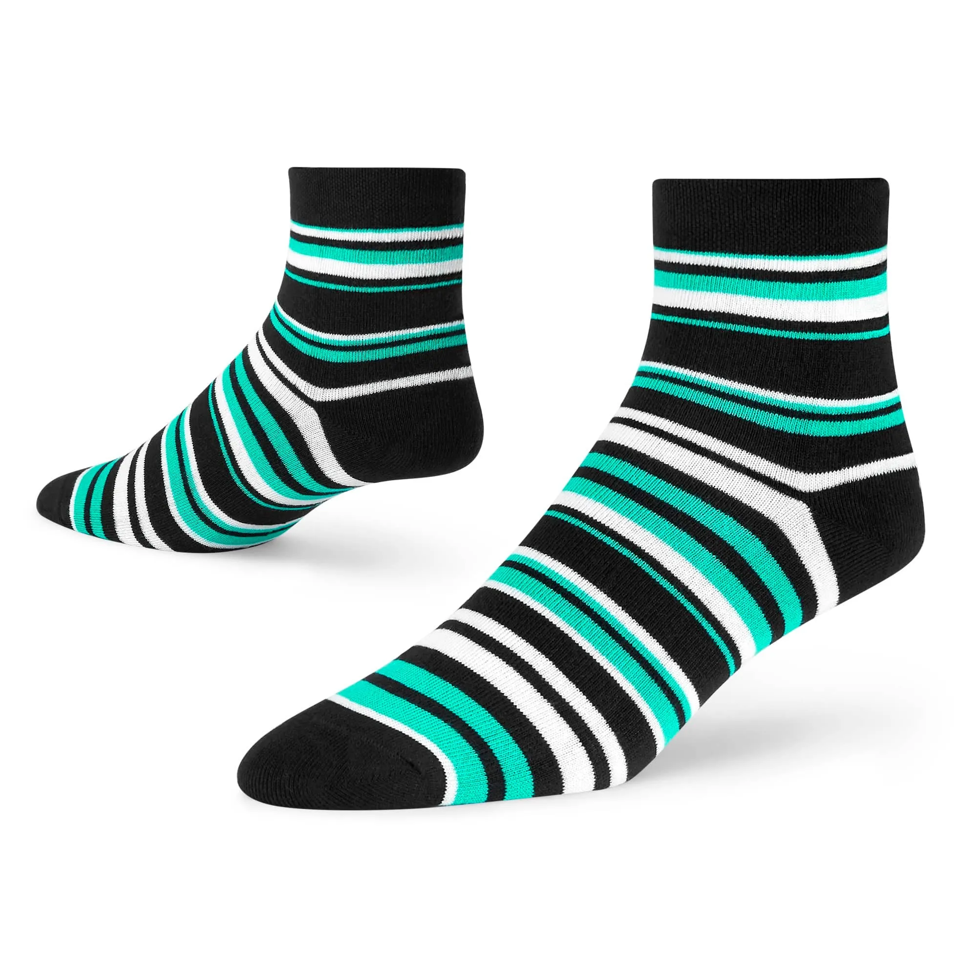 Dynamic Striped Cotton Socks - Pack of 4 in Vibrant Hues