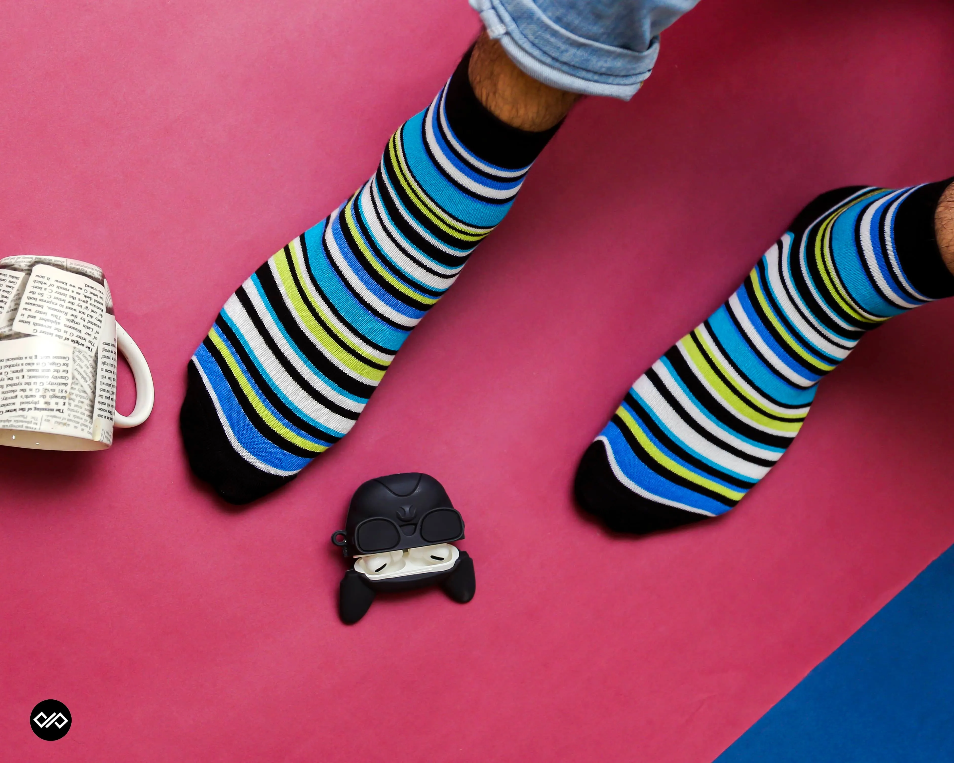 Dynamic Striped Cotton Socks - Pack of 4 in Vibrant Hues