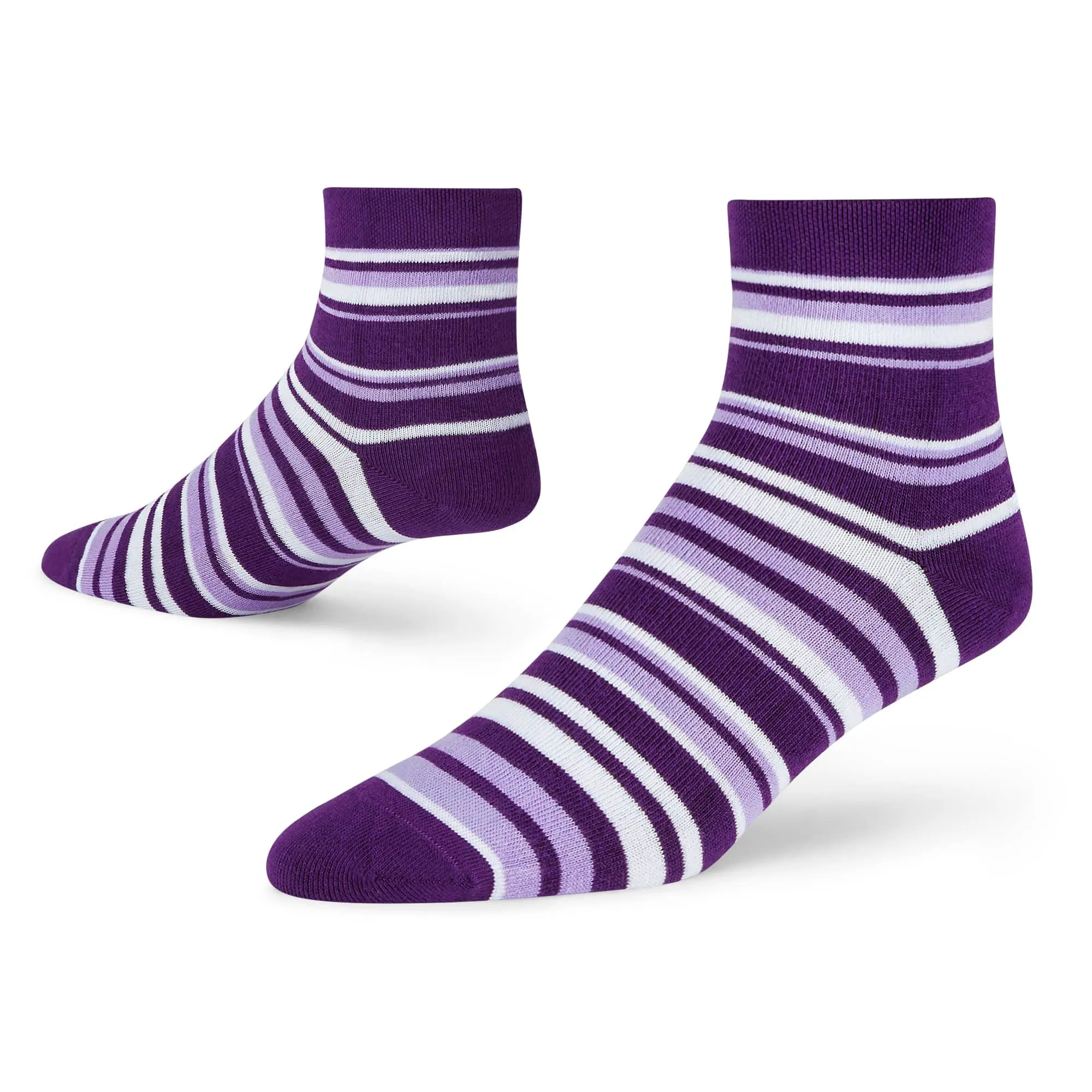 Dynamic Striped Cotton Socks - Pack of 4 in Vibrant Hues