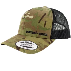 Eighteen Charlie MOS Snapback Trucker Multicam Caps