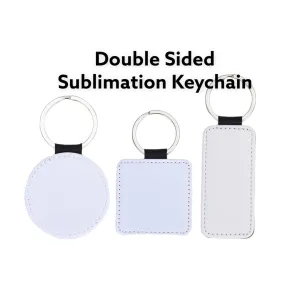 FREE GIFTDouble sided leather sublimation keychains