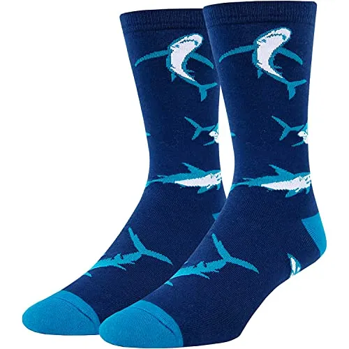 Funny Shark Gifts for Men Fish Gifts for Him Shark Lovers Gift Cute Sock Gifts Shark Socks
