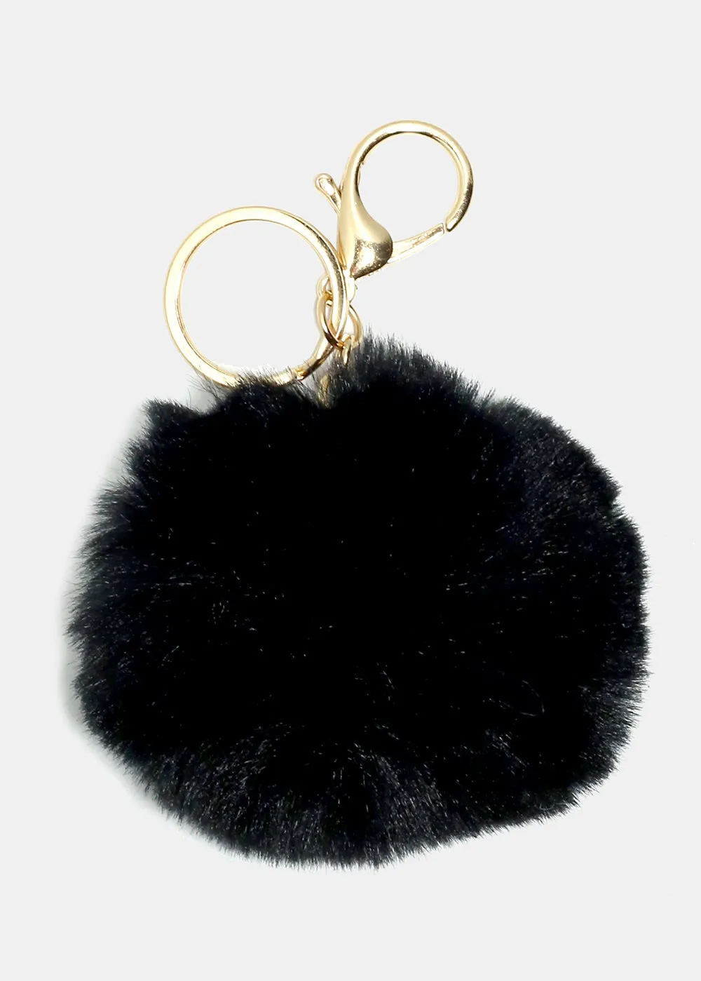 Fuzzy Pom Pom Keychain