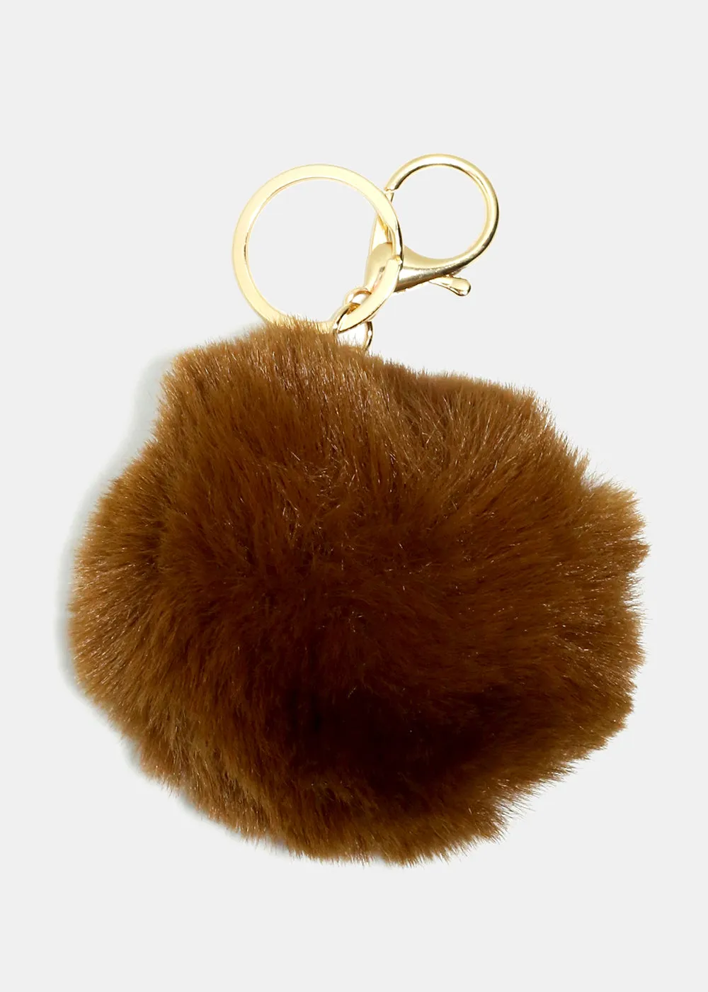 Fuzzy Pom Pom Keychain