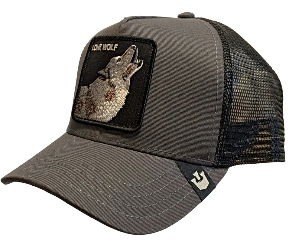 Goorin 'The Lone Wolf' Trucker Style Baseball Cap in Charcoal