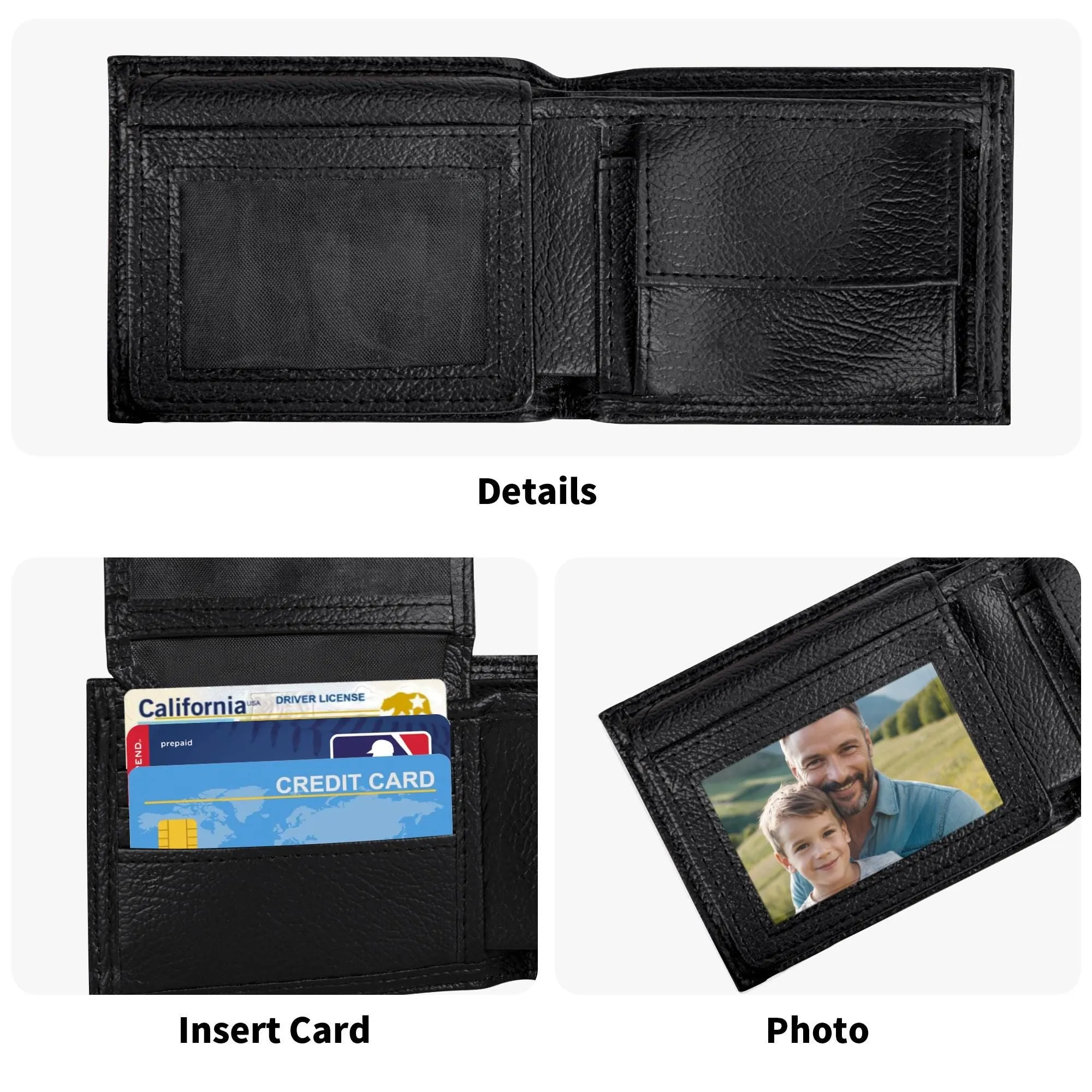 Groovy 70s Style Wallet Men, 70s inspired wallet, Orange Blue Stripe Wallet, Unique Wallet Men, PU Leather wallet mens bifold