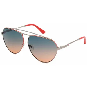 Guess Women's Sunglasses - Shiny Gunmetal Aviator Frame Smoke Lens | GU7783 08B