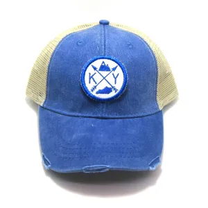 Kentucky Hat - Distressed Snapback Trucker Hat - Kentucky Arrow Compass