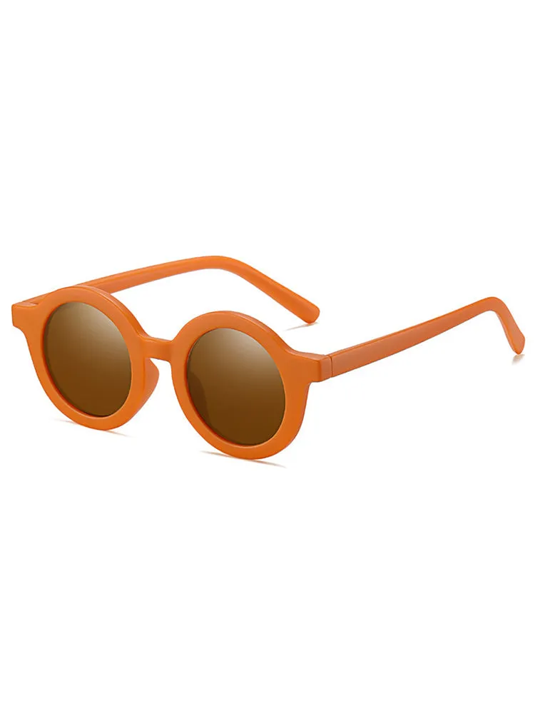 Kids Cream-Colored Round Sunglasses