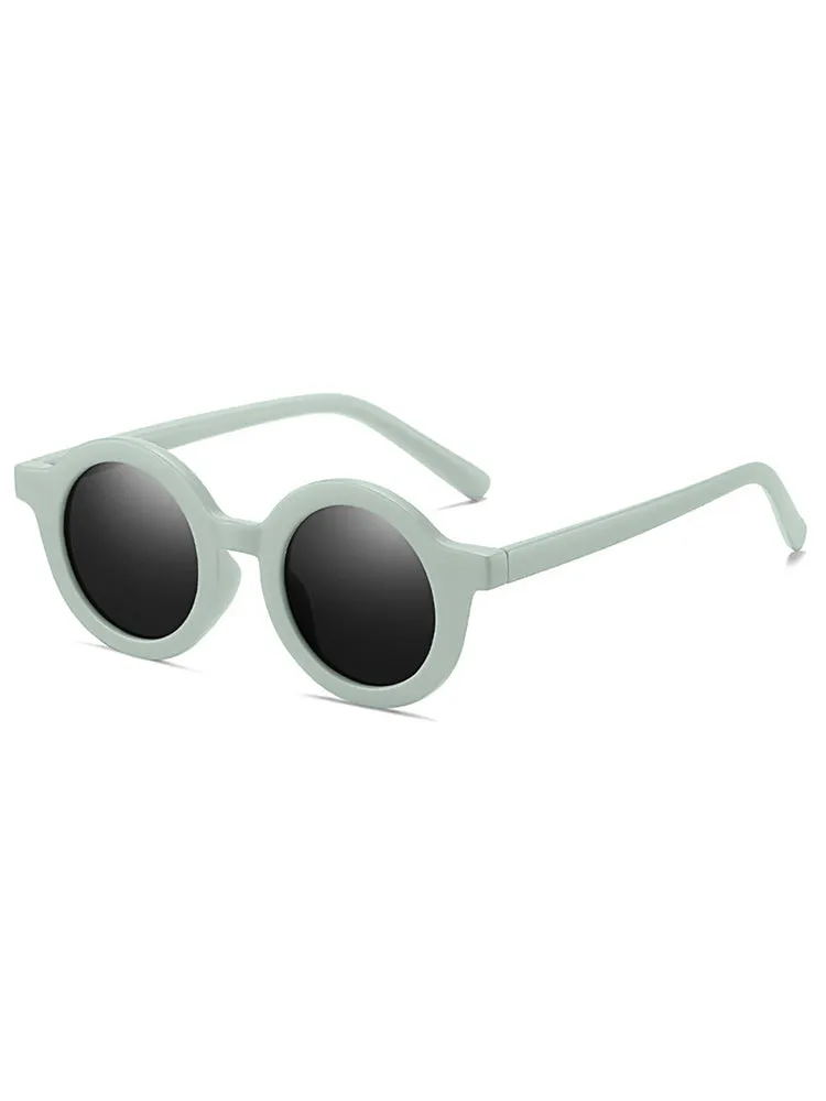 Kids Cream-Colored Round Sunglasses