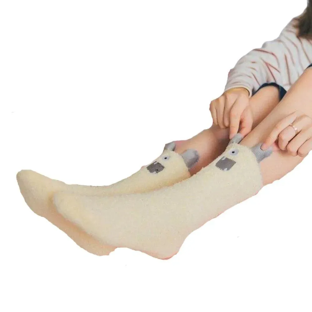 Little Monster Socks: Fuzzy socks with funny faces